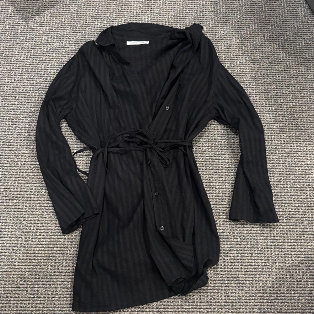 SAMSOE Black Textured Shirt